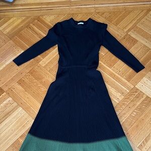 Elegant Black and Green Women's Dress - great doe the holiday